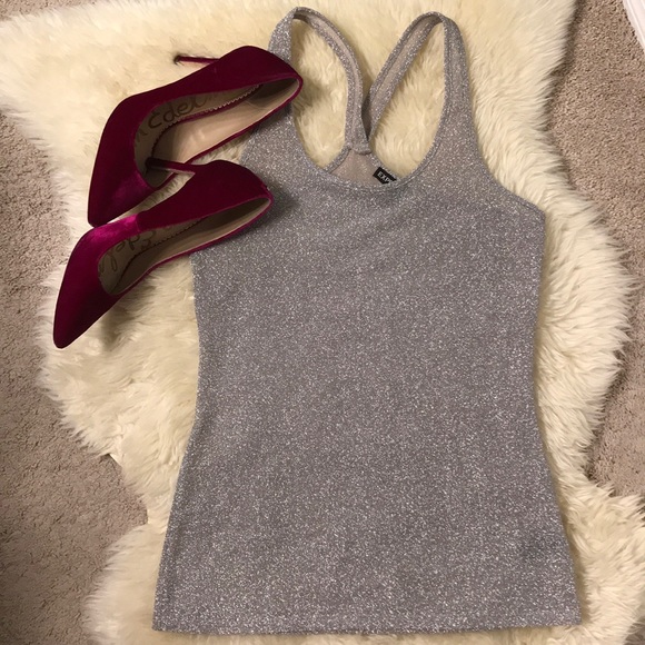 ✨Silver Sparkly Racerback Tank✨ - Picture 2 of 3